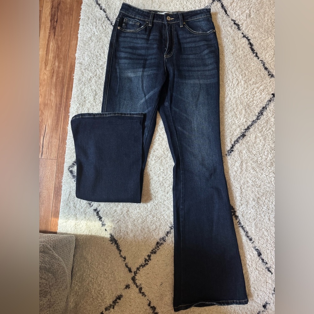 KanCan Women's Boot Cut Jeans - Dark Blue